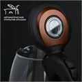Чайник SCARLETT SC-EK27G98, 1,7 л, 2200 Вт, закрытый нагревательный элемент, стекло, коричневый 455918