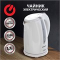 Чайник SONNEN KT-1743, 1,7 л, 2200 Вт, закрытый нагревательный элемент, пластик, белый, 453414 453414