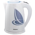 Чайник SONNEN KT-1767, 1,8 л, 2200 Вт, закрытый нагревательный элемент, пластик, белый/синий, 453416 453416