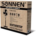 Вентилятор напольный SONNEN FS40-A55, d=40 см, 45 Вт, 3 скоростных режима, таймер, черный, 451035 451035