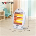 Обогреватель инфракрасный SONNEN RH06, 800 Вт, 2 режима работы, напольная установка, белый, 455737 455737