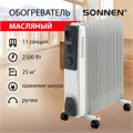 Обогреватель масляный SONNEN DFS-11, 2500 Вт, 11 секций, белый, 453500 453500