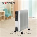 Обогреватель масляный SONNEN DFS-11, 2500 Вт, 11 секций, белый, 453500 453500