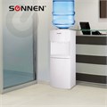 Кулер водораздатчик БЕЗ НАГРЕВА И ОХЛАЖДЕНИЯ, SONNEN FS-02N, напольный, 2 крана, белый, 454995 454995