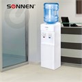 Кулер для воды SONNEN FS-01, напольный, НАГРЕВ/ОХЛАЖДЕНИЕ ЭЛЕКТРОННОЕ, 2 крана, белый, 452419 452419