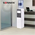 Кулер для воды SONNEN FSC-02BA, напольный, НАГРЕВ/ОХЛАЖДЕНИЕ КОМПРЕССОР, шкаф, 2 крана, серый, 455416 455416