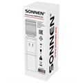 Кулер для воды SONNEN FSE-02W, напольный, НАГРЕВ/ОХЛАЖДЕНИЕ ЭЛЕКТРОННОЕ, 2 крана, белый, 456172 456172
