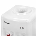 Кулер для воды SONNEN FSE-02W, напольный, НАГРЕВ/ОХЛАЖДЕНИЕ ЭЛЕКТРОННОЕ, 2 крана, белый, 456172 456172