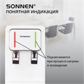 Кулер для воды SONNEN FSE-02Wc, напольный, НАГРЕВ/ОХЛАЖДЕНИЕ ЭЛЕКТРОННОЕ, шкаф, 2 крана, белый, 456167 456167
