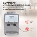 Кулер для воды SONNEN TSE-02GP, настольный, НАГРЕВ/ОХЛАЖДЕНИЕ ЭЛЕКТРОННОЕ, 2 крана, серебристый, 455745 455745