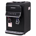 Кулер для воды SONNEN TSE-02WB, настольный, НАГРЕВ/ОХЛАЖДЕНИЕ ЭЛЕКТРОННОЕ, 2 крана, черный, 456174 456174