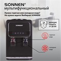 Кулер для воды SONNEN TSE-02WB, настольный, НАГРЕВ/ОХЛАЖДЕНИЕ ЭЛЕКТРОННОЕ, 2 крана, черный, 456174 456174