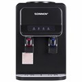 Кулер для воды SONNEN TSE-02WB, настольный, НАГРЕВ/ОХЛАЖДЕНИЕ ЭЛЕКТРОННОЕ, 2 крана, черный, 456174 456174