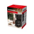 Кофеварка капельная SONNEN CM1095, 900 Вт, объем 1,8 л, подогрев кофе, противокапельная система, черная, 456334 456334