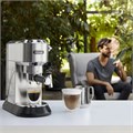 Кофеварка рожковая DELONGHI Dedica EC685.M, 1350 Вт, объем 1,1 л, ручной капучинатор, металлик 456516