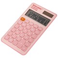 Калькулятор карманный BRAUBERG CX-102C-PK (76x126 мм), 12 разрядов, двойное питание, РОЗОВЫЙ, 272650 272650