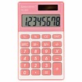 Калькулятор карманный BRAUBERG PK-608-PK (107x64 мм), 8 разрядов, двойное питание, РОЗОВЫЙ, 250523 250523