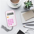 Калькулятор карманный со шнурком BRAUBERG DC-109-WPK (61x110 мм), 8 разрядов, БЕЛЫЙ/РОЗОВЫЙ, 272646 272646
