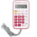 Калькулятор карманный со шнурком BRAUBERG DC-109-WWR (61x110 мм), 8 разрядов, БЕЛЫЙ/КРАСНЫЙ, 272644 272644