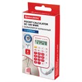 Калькулятор карманный со шнурком BRAUBERG DC-109-WWR (61x110 мм), 8 разрядов, БЕЛЫЙ/КРАСНЫЙ, 272644 272644