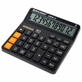 Калькулятор настольный BRAUBERG DIGITAL-12-BK (151х152 мм), 12 разрядов, двойное питание, ЧЕРНЫЙ, 272968 272968