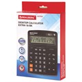 Калькулятор настольный BRAUBERG EXTRA-16-BK (206x155 мм), 16 разрядов, двойное питание, ЧЕРНЫЙ, 250475 250475