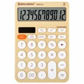Калькулятор настольный BRAUBERG STYLE-12-BG (157х106 мм), 12 разрядов, двойное питание, БЕЖЕВЫЙ, 272967 272967