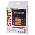 Калькулятор настольный STAFF PLUS STF-333-BKRG (200x154 мм) 12 разрядов, ЧЕРНО-ОРАНЖЕВЫЙ, 250460 250460