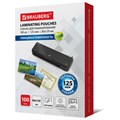 Пленки-заготовки для ламинирования МАЛОГО ФОРМАТА (85х120 мм), КОМПЛЕКТ 100 штук, 125 мкм, BRAUBERG, 530901 530901