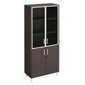 Шкаф для документов двери стекло в рамке + ДСП с замком 121383