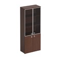 Шкаф для документов со стеклянными тонированными дверьми в рамке 203045