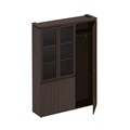 Шкаф комбинированный (со стеклом + для одежды узкий) 203358