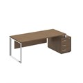 Стол руководителя на опорной тумбе правый/левый 206258